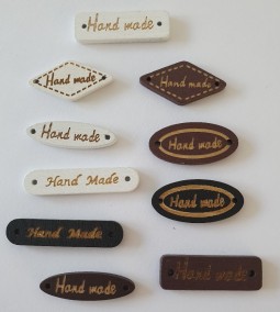 Houten labels handmade 10 stuks